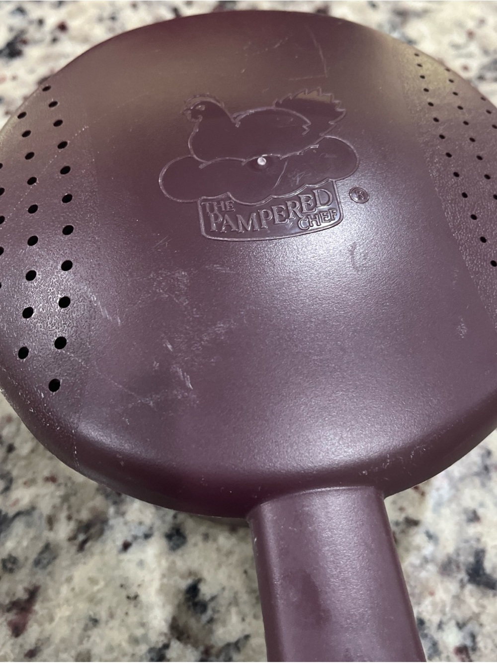 VTG  Pampered Chef Micro Cooker Microwave Rice Steamer 1 Qt 4 Cup Brown/plum USA